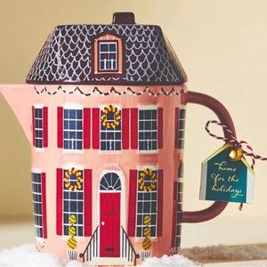 Introducing the Anthropologie Chalet Teapot tea pot winter Christ…